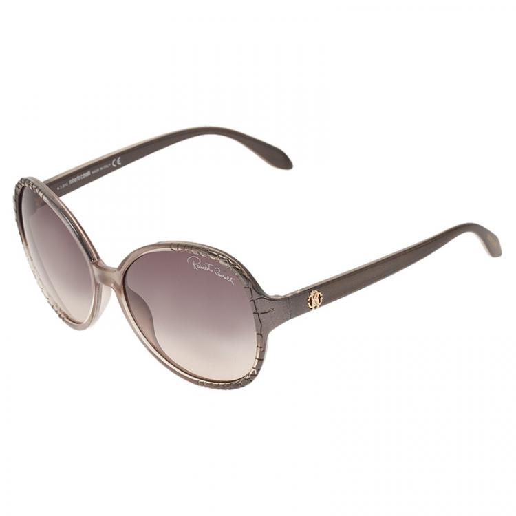 Pre Owned Roberto Cavalli Grey Maria Round Sunglasses