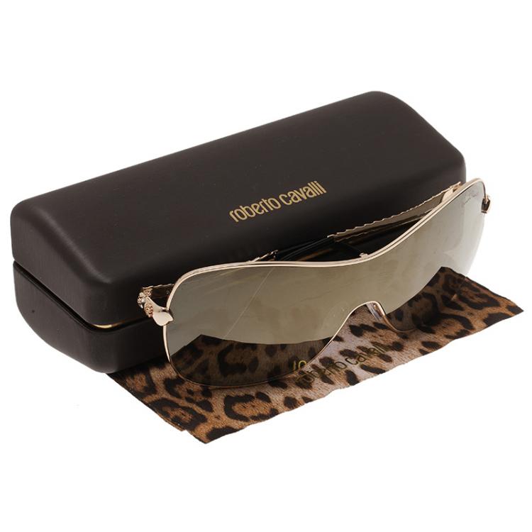 Pre Owned Roberto Cavalli Gold Agena Sunglasses