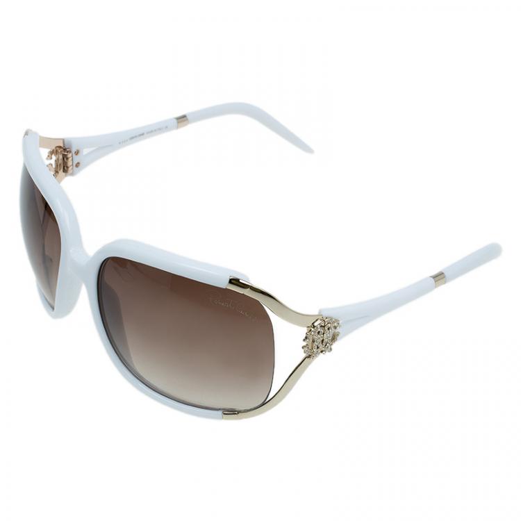 Pre Owned Roberto Cavalli White Talisia Sunglasses