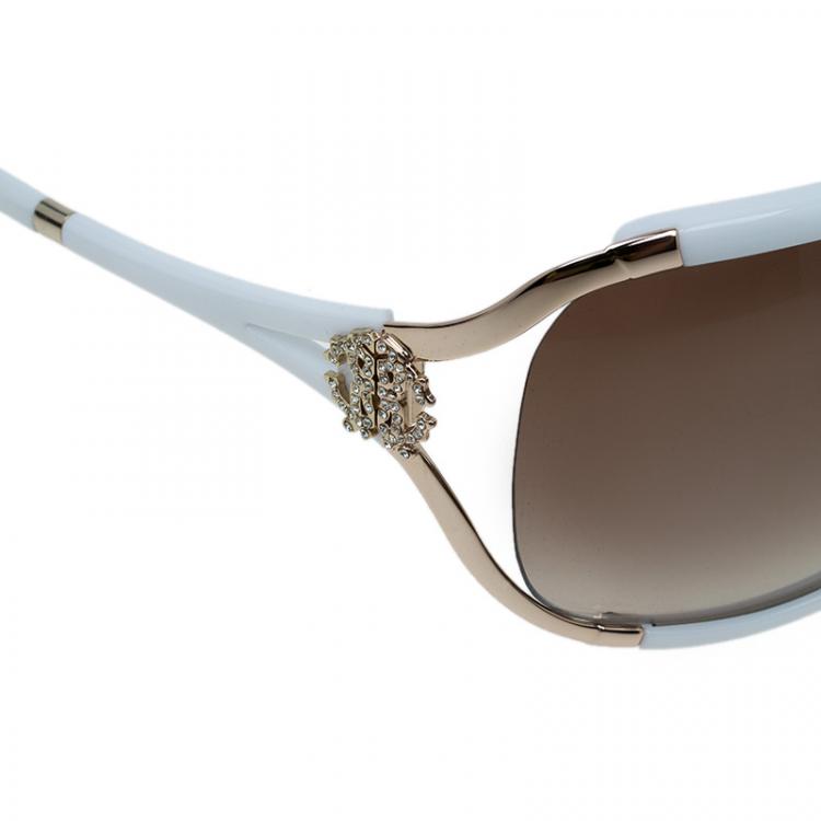 Pre Owned Roberto Cavalli White Talisia Sunglasses