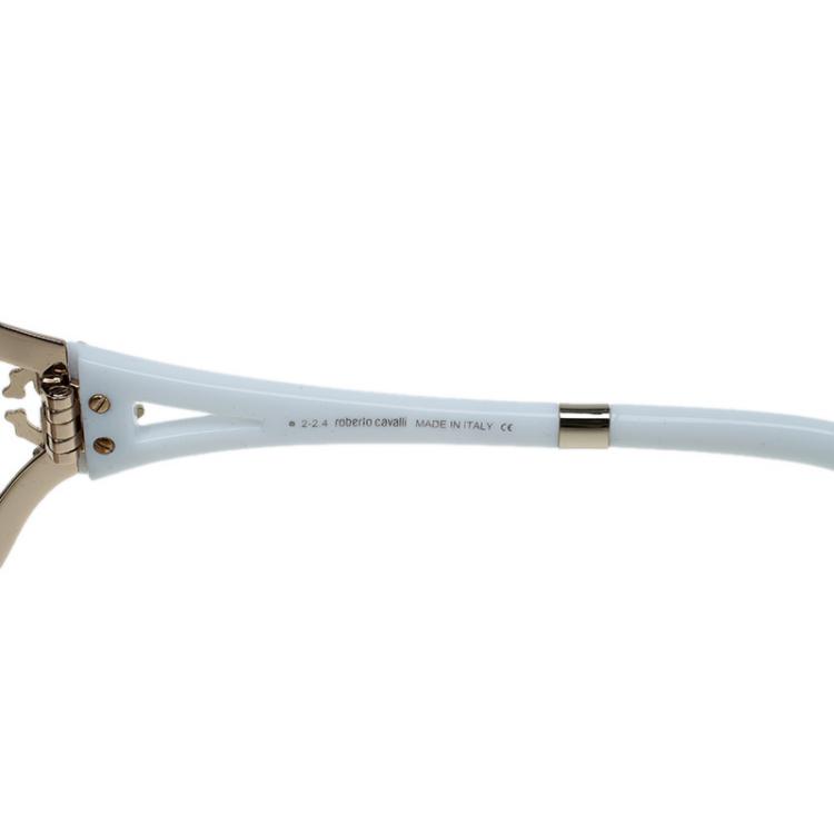 Pre Owned Roberto Cavalli White Talisia Sunglasses