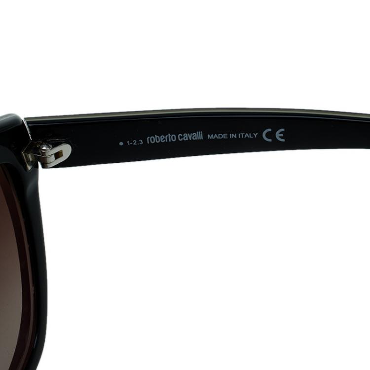 Pre Owned Roberto Cavalli Brown Alamak Butterfly Sunglasses