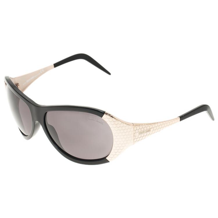 Pre Owned Roberto Cavalli Black and Gold Antigone Sunglasses
