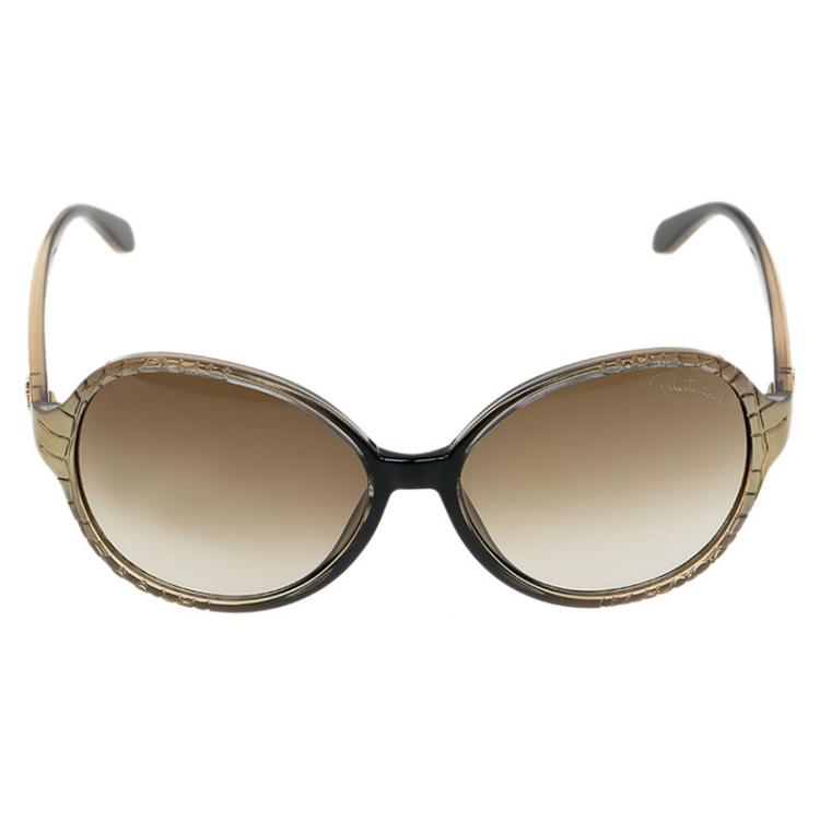 Pre Owned Roberto Cavalli Two Tone Maria Round Sunglasses