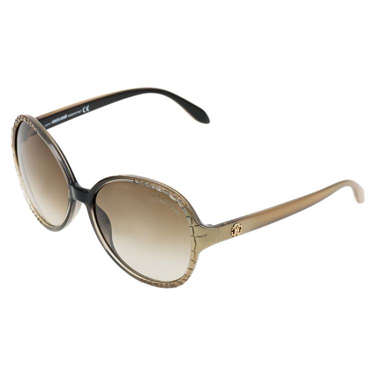 Pre Owned Roberto Cavalli Two Tone Maria Round Sunglasses