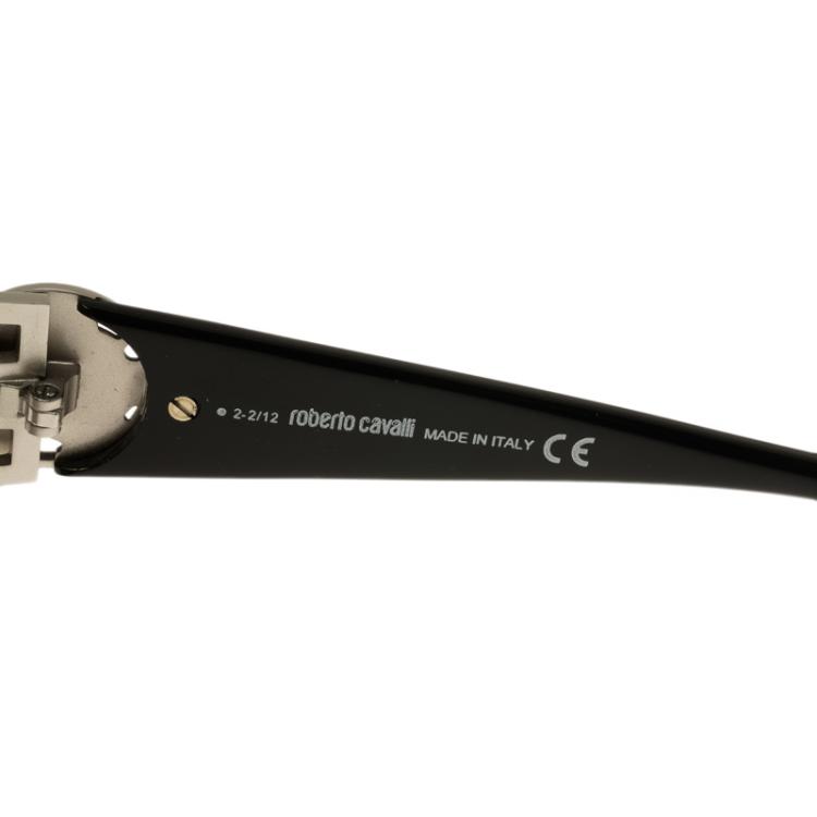 Pre Owned Roberto Cavalli Silver Marotiri Shield Sunglasses