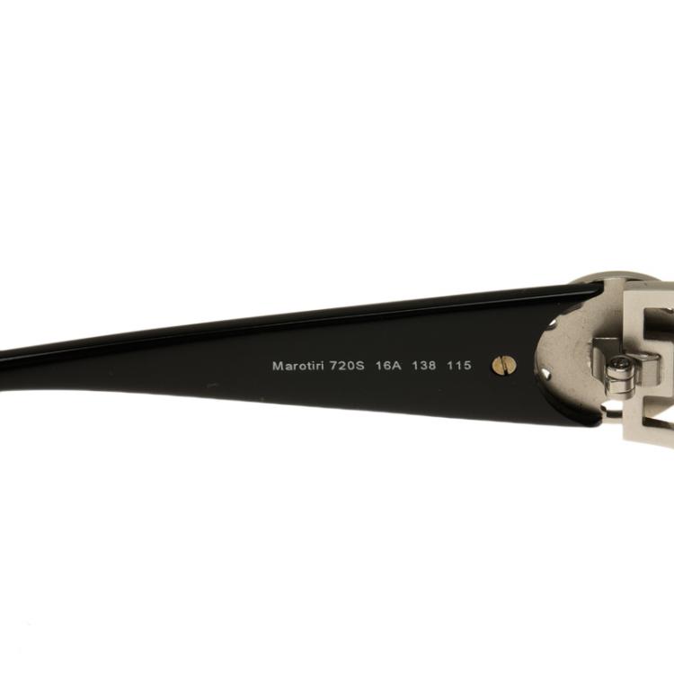 Pre Owned Roberto Cavalli Silver Marotiri Shield Sunglasses