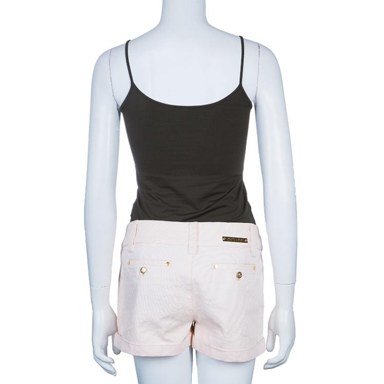 Pre Owned Roberto Cavalli Blush Pink Denim Shorts M