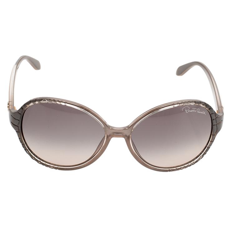 Pre Owned Roberto Cavalli Maria 726 Glitter Grey Panthos Sunglasses