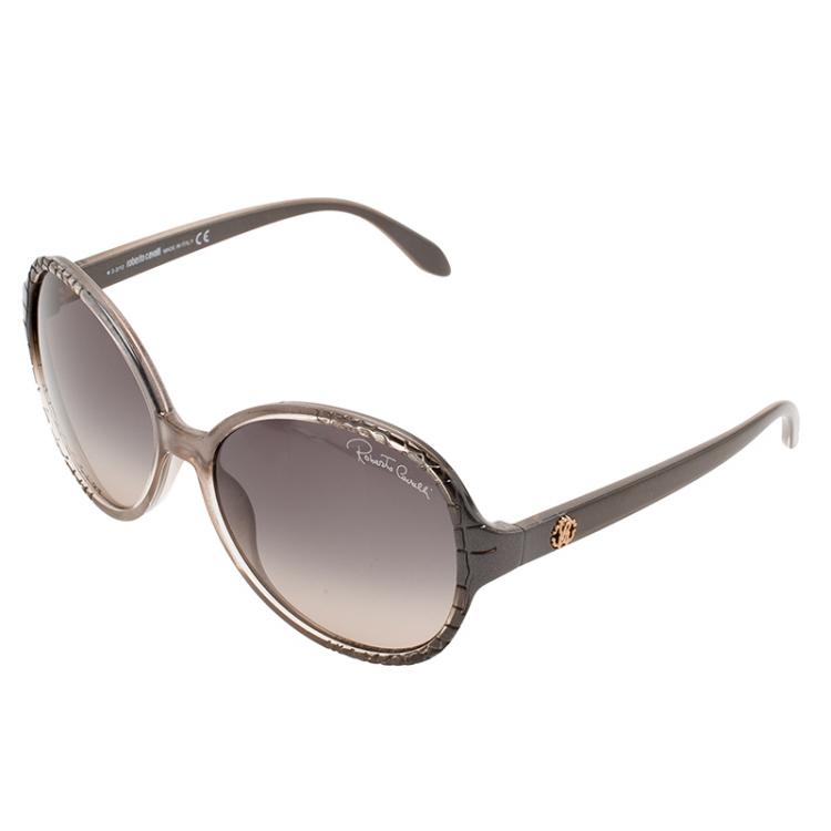 Pre Owned Roberto Cavalli Maria 726 Glitter Grey Panthos Sunglasses