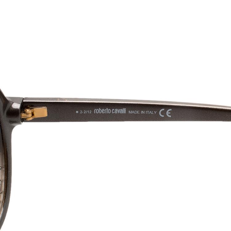 Pre Owned Roberto Cavalli Maria 726 Glitter Grey Panthos Sunglasses