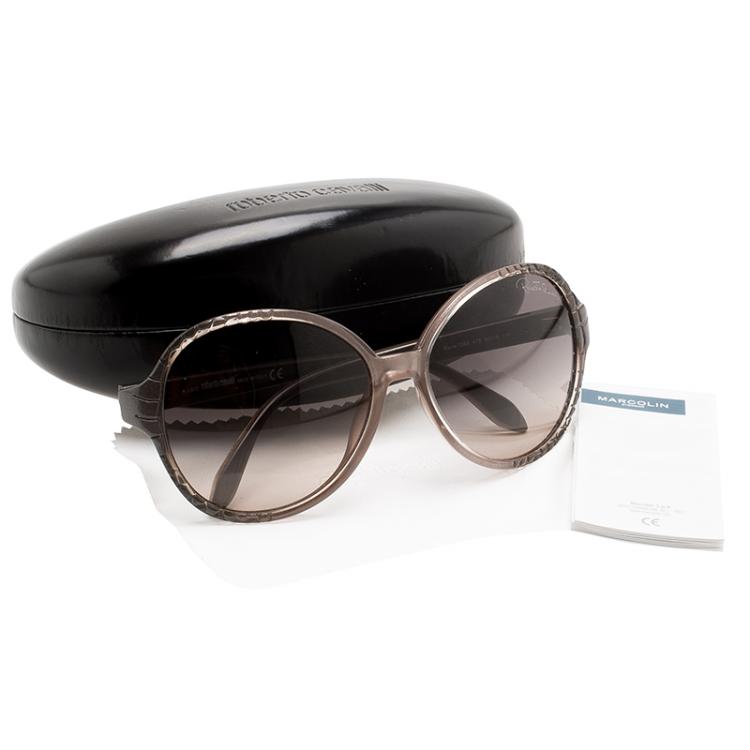 Pre Owned Roberto Cavalli Maria 726 Glitter Grey Panthos Sunglasses