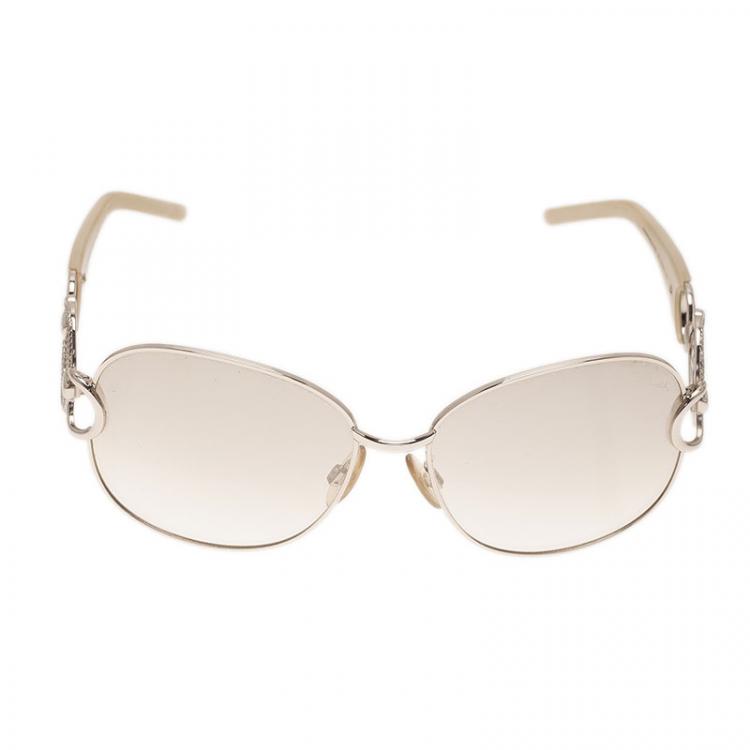 Pre Owned Roberto Cavalli Silver Acquamarina Sunglasses