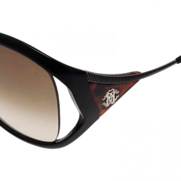 Pre Owned Roberto Cavalli Black Clivia 573S Sunglasses