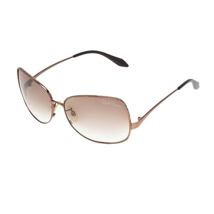 Pre Owned Roberto Cavalli Brown Menta Square Sunglasses