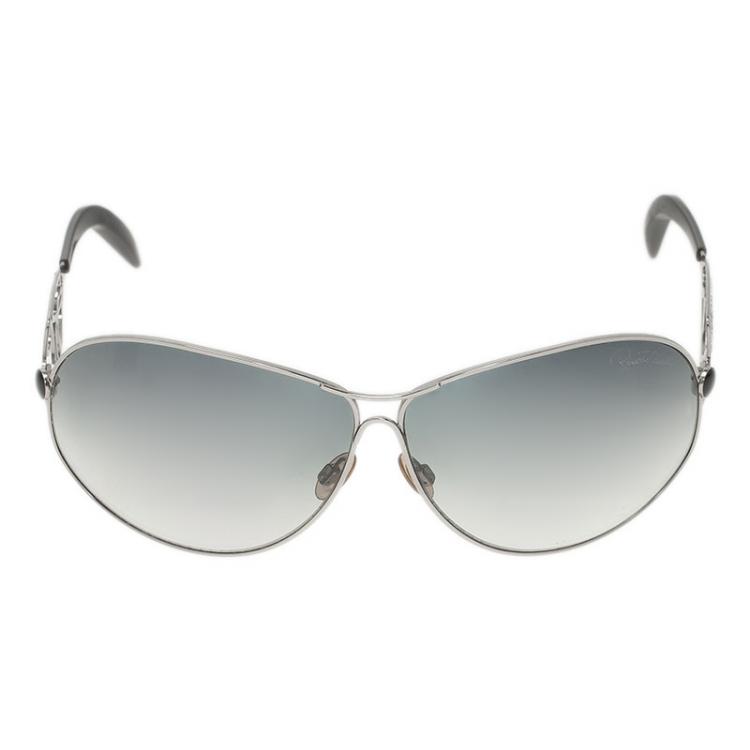 Pre Owned Roberto Cavalli Silver Strass Orione Aviators