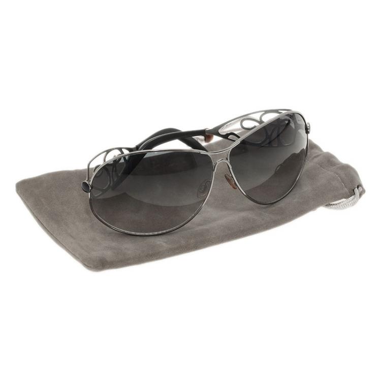 Pre Owned Roberto Cavalli Silver Strass Orione Aviators
