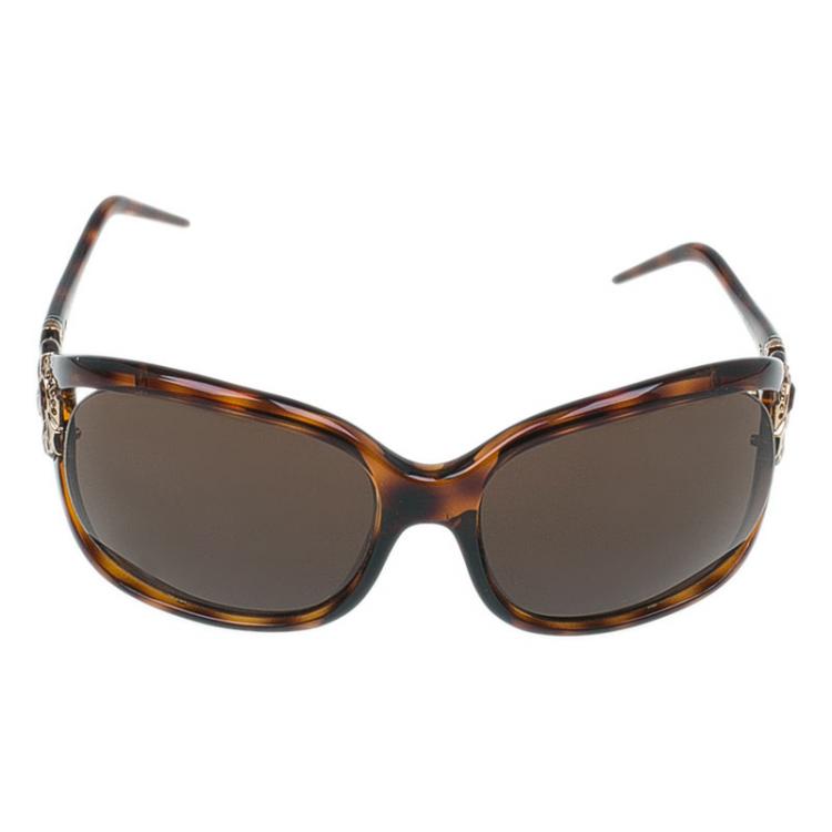 Pre Owned Roberto Cavalli Tortoise Tespi Sunglasses 
