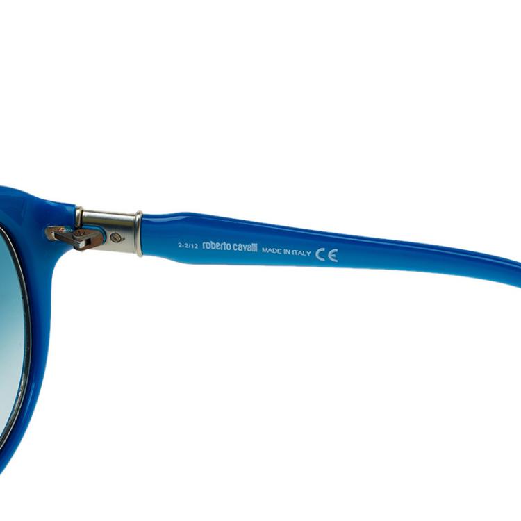 Pre Owned Roberto Cavalli Blue Acqua Cat Eye Sunglasses
