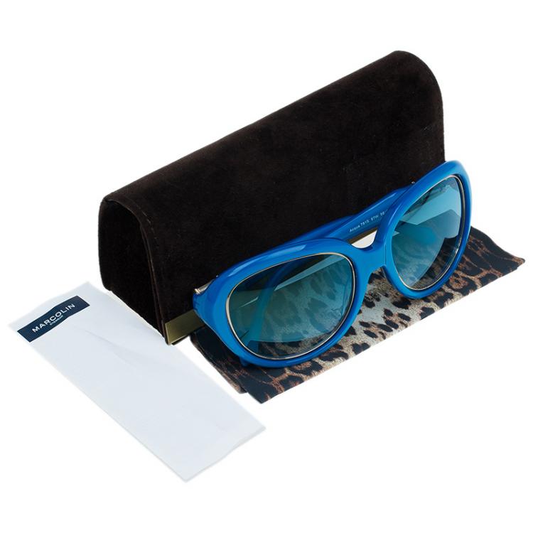 Pre Owned Roberto Cavalli Blue Acqua Cat Eye Sunglasses