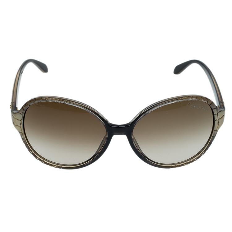 Pre Owned Roberto Cavalli Two Tone Maria Round Sunglasses