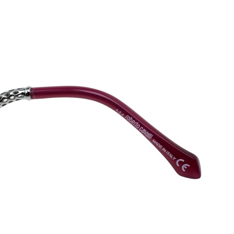 Pre Owned Roberto Cavalli Red Menkab Serpent Cat Eye Sunglasses