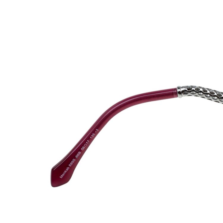 Pre Owned Roberto Cavalli Red Menkab Serpent Cat Eye Sunglasses