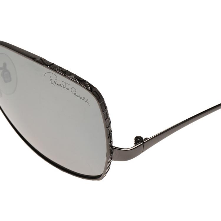 مملوكة مسبقًا Roberto Cavalli Black Menta Square Sunglasses