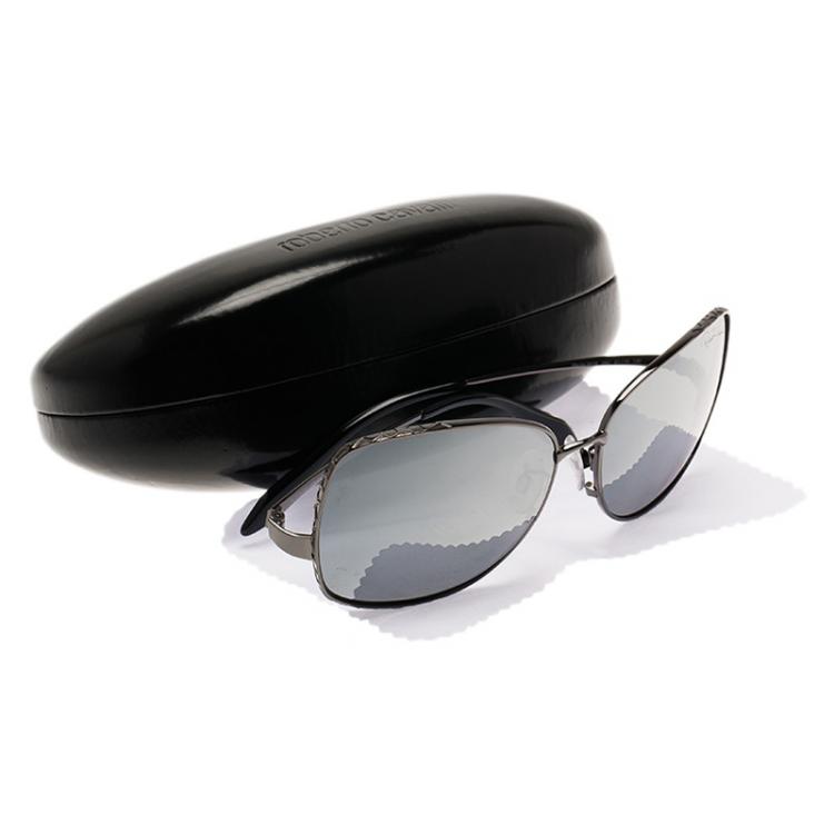 مملوكة مسبقًا Roberto Cavalli Black Menta Square Sunglasses