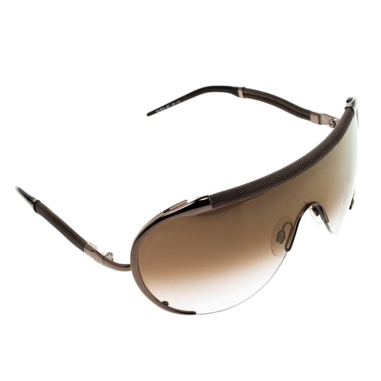Pre Owned Roberto Cavalli Bronze 391S Eva Shield Sunglasses