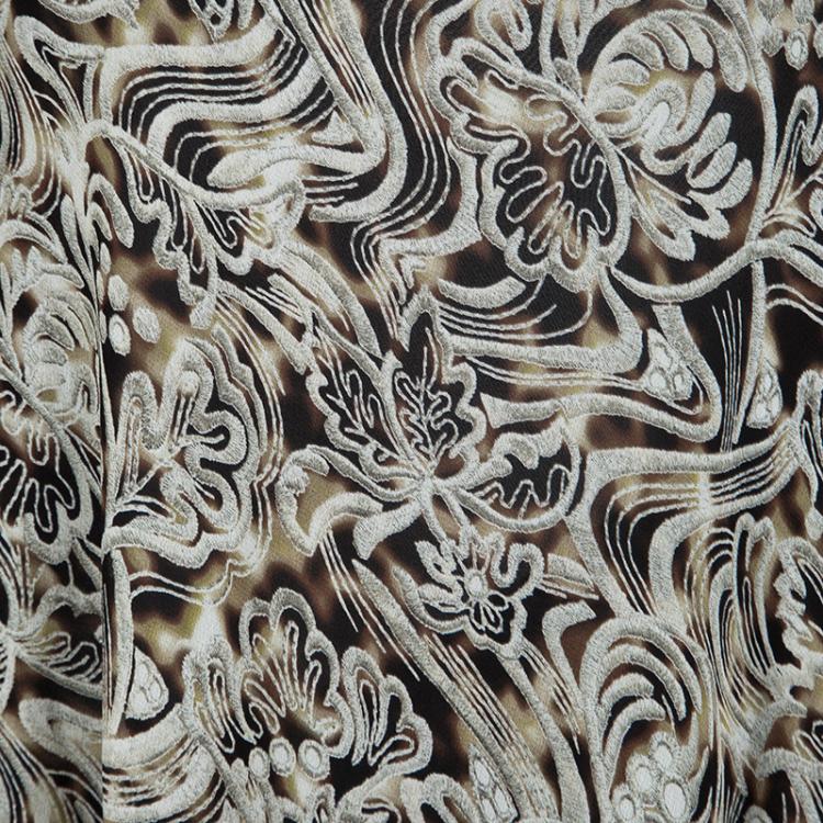 Pre Owned Roberto Cavalli Multicolor Printed Silk Sleeveless Wrap Dress M