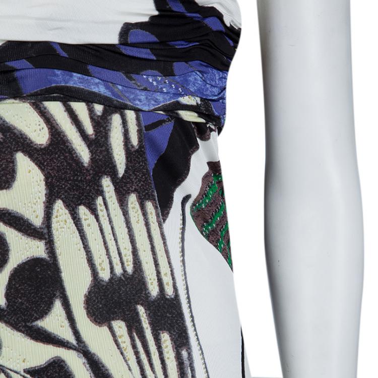 Pre Owned Roberto Cavalli Multicolor Printed Knit Animal Print Dress S