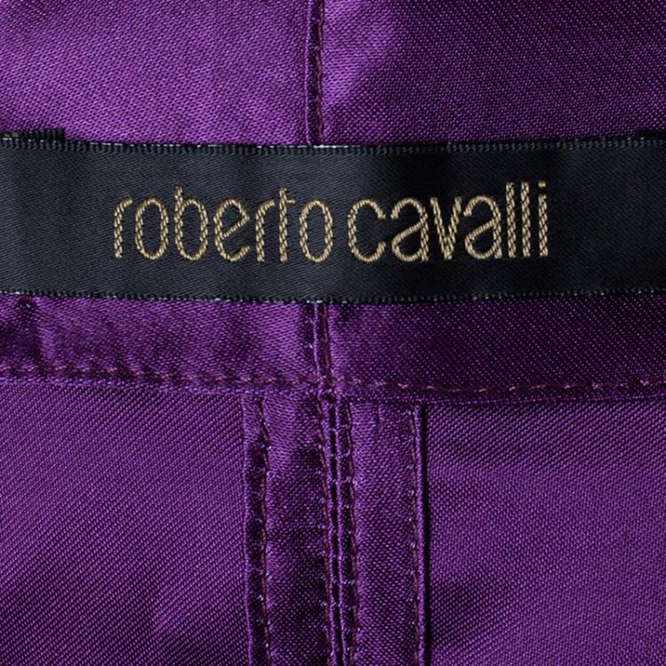 Pre Owned Roberto Cavalli Purple Sleeveless Top M
