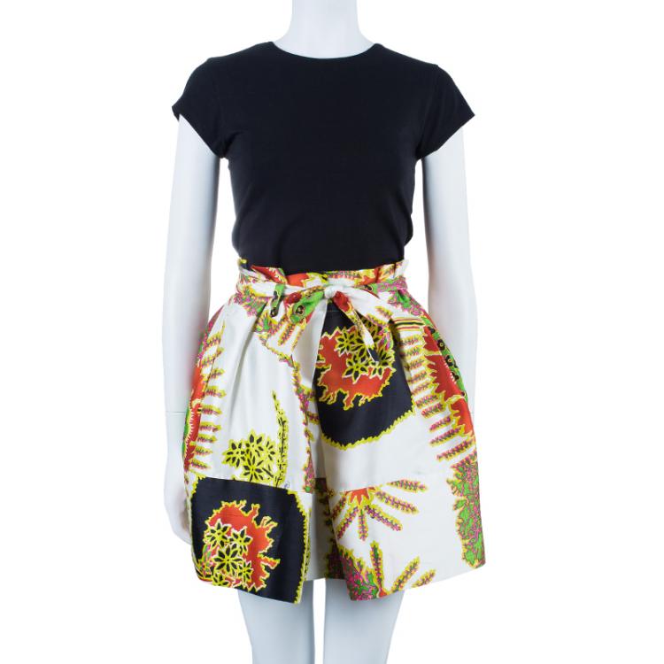 Pre Owned Roberto Cavalli Tribal Printed Skirt M