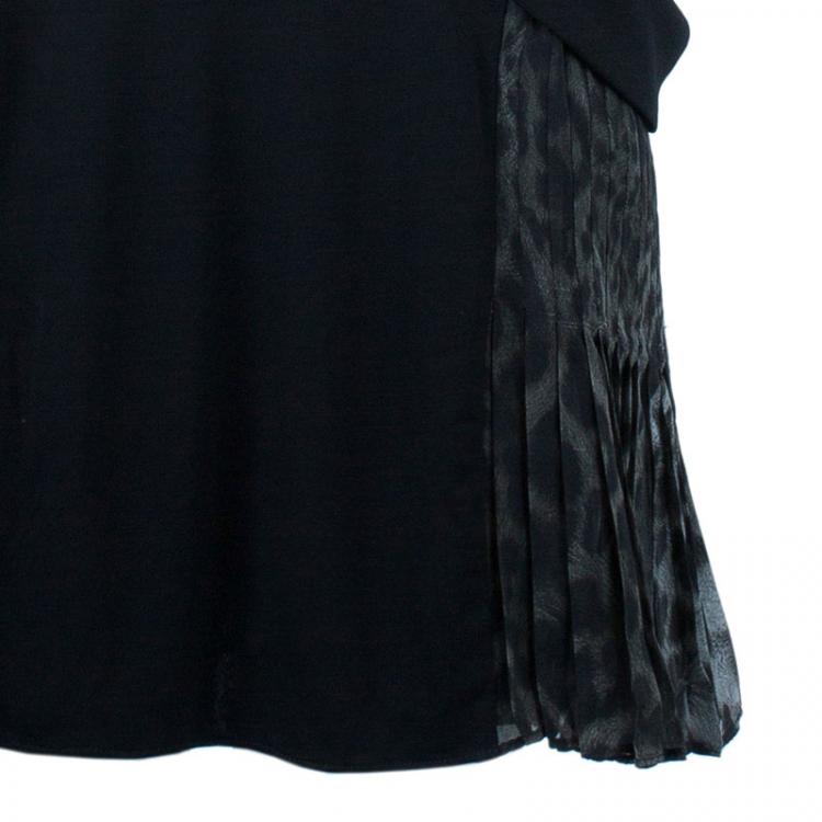 Pre Owned Roberto Cavalli Black Animal Printed Dress M