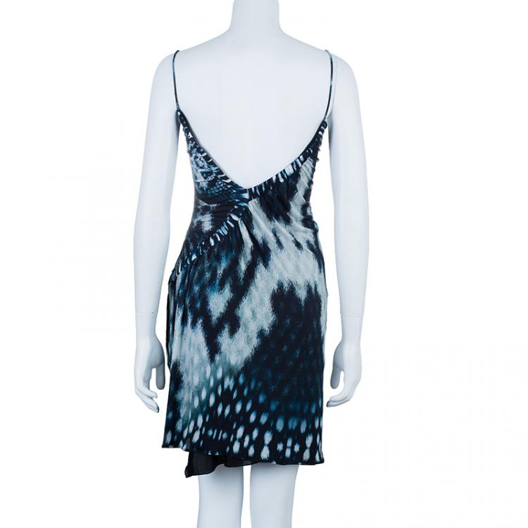 Pre Owned Roberto Cavalli Reptile Print Dress M