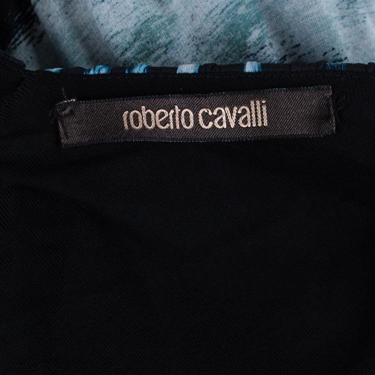Pre Owned Roberto Cavalli Reptile Print Dress M