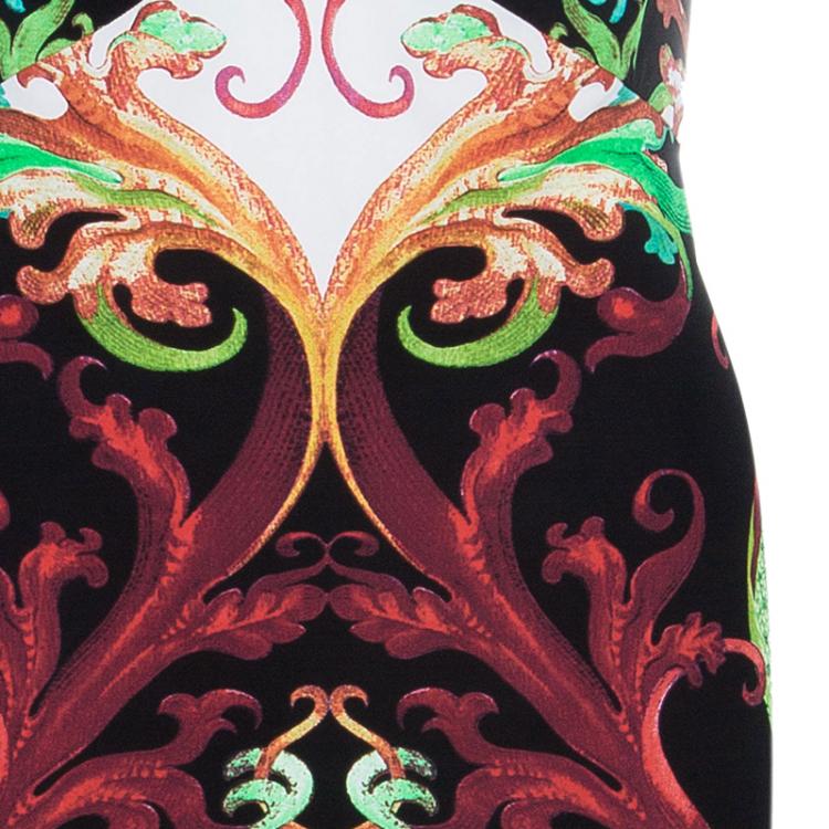Pre Owned Roberto Cavalli Multicolor Print Sleeveless Dress L 