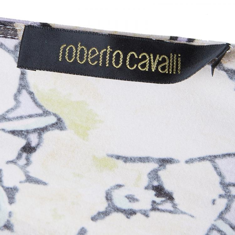 Pre Owned Roberto Cavalli Yellow Multicolor Top M