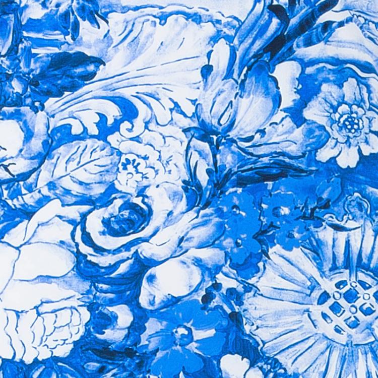 Pre Owned Roberto Cavalli Blue Printed Sleeveless Dress S