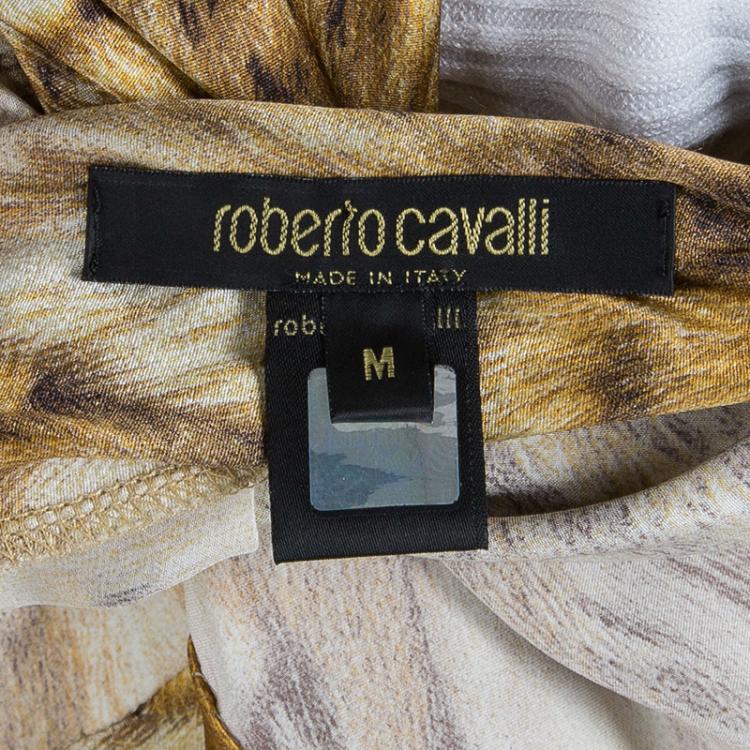 Pre Owned Roberto Cavalli Animal Print Maxi Dress M