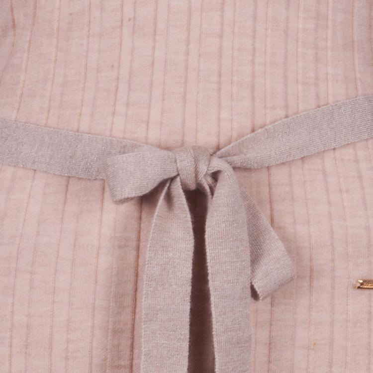 Pre Owned Roberto Cavalli Beige Belted Cashmere Sweater M