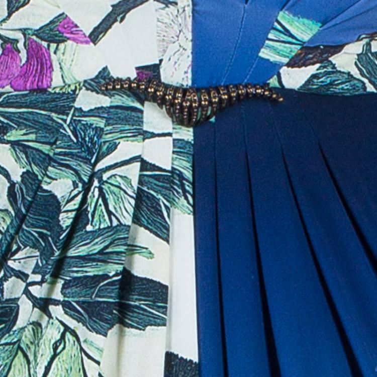 Pre Owned Roberto Cavalli Floral Printed Stretch Maxi Dress S