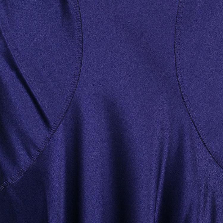 Pre Owned Roberto Cavalli Purple Silk Long Skirt M