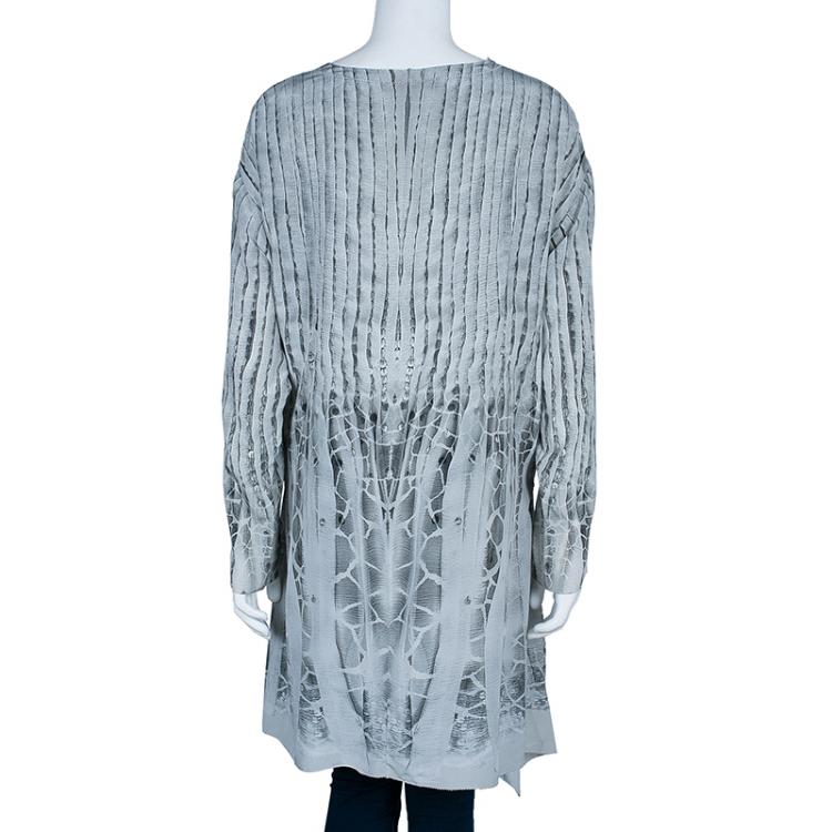 Pre Owned Roberto Cavalli Black and Grey Top M