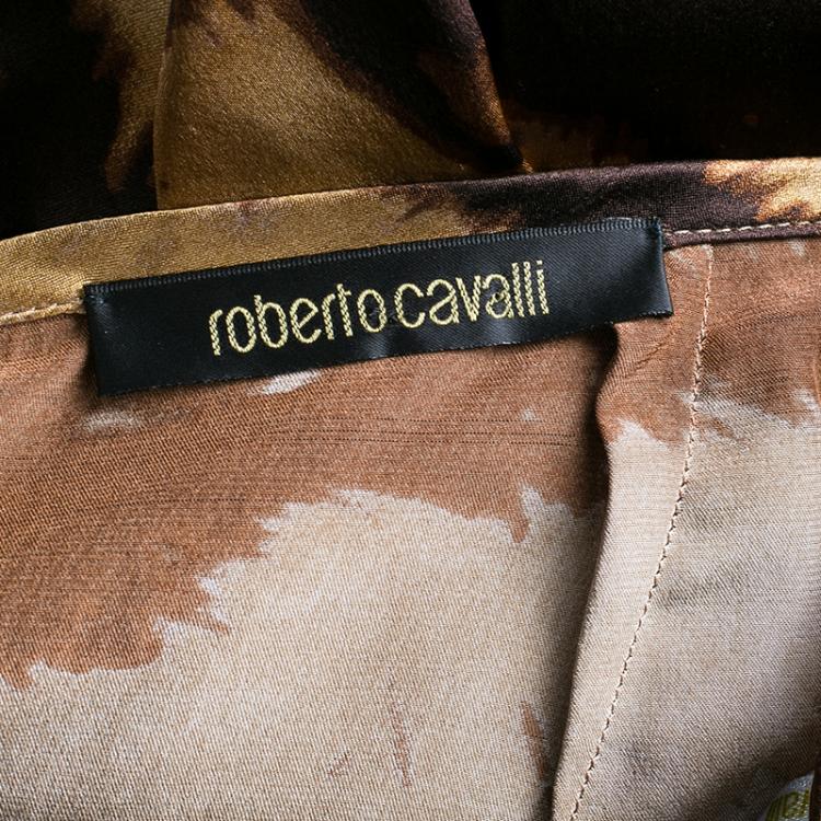 Pre Owned Roberto Cavalli Animal Print Maxi Skirt L