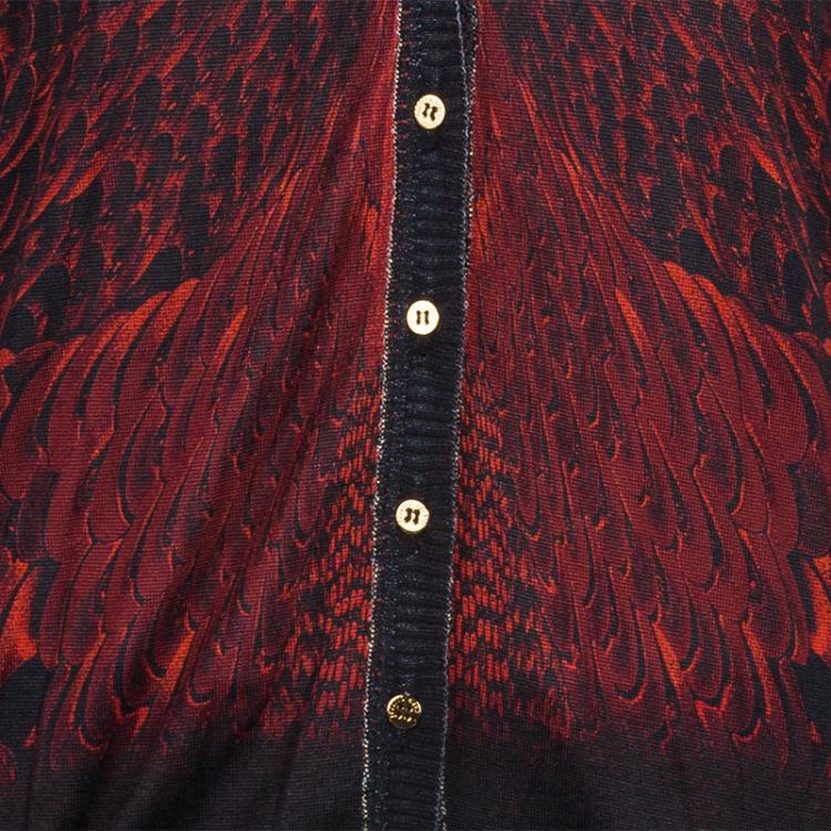 Pre Owned Roberto Cavalli Multicolor Knit Cardigan S