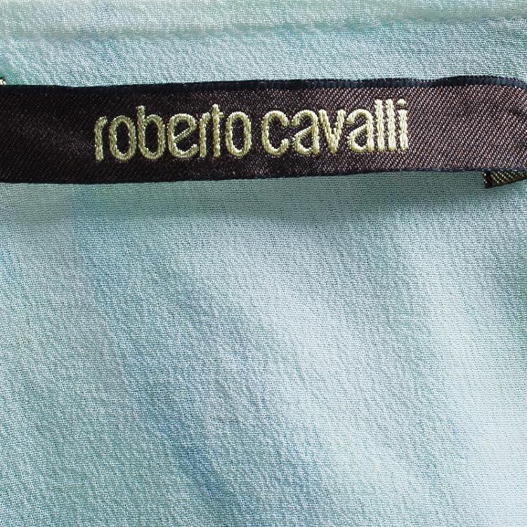 Pre Owned Roberto Cavalli Tropical Print Embellished Kaftan Dress S
