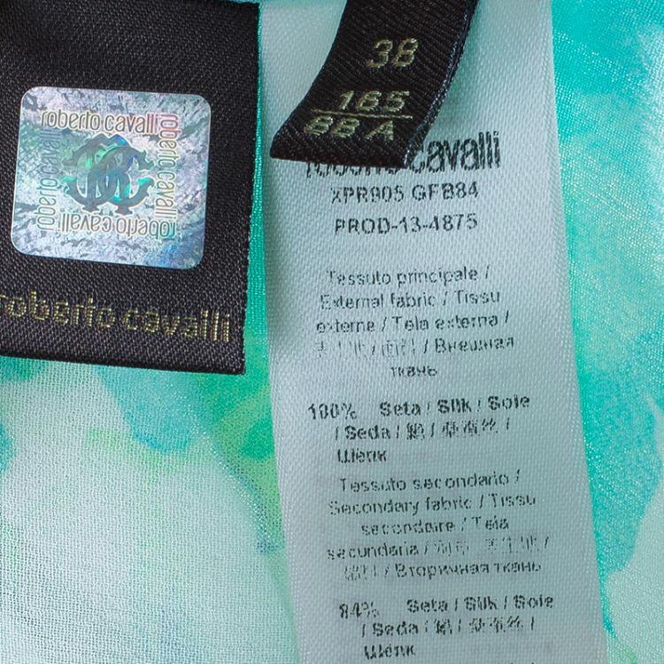 Pre Owned Roberto Cavalli Tropical Print Embellished Kaftan Dress S