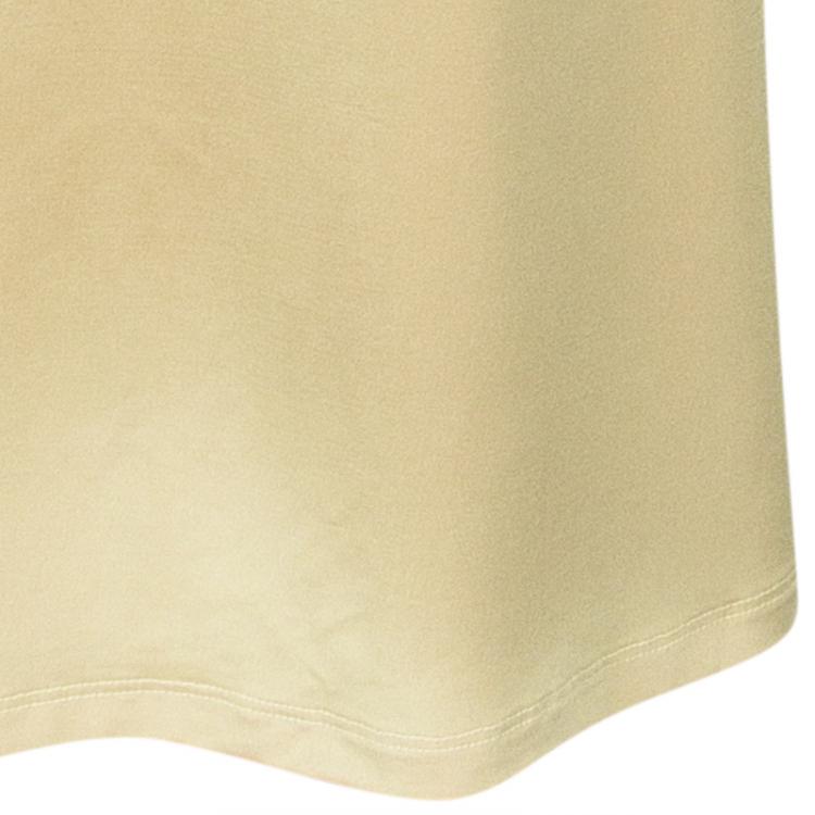 Pre Owned Roberto Cavalli Beige Jersey Gown S